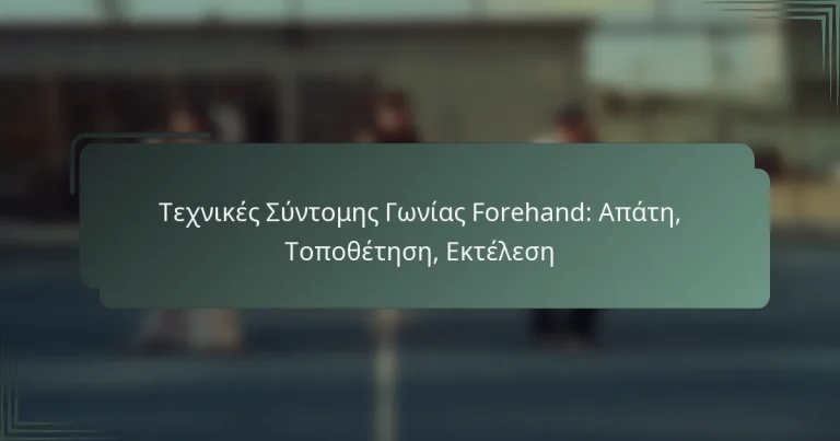 Τεχνικές Σύντομης Γωνίας Forehand: Απάτη, Τοποθέτηση, Εκτέλεση